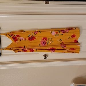 Mustard floral dress